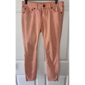 Free People Orange‎ Jeans Low Rise Size 27 Women Ankle Zippers